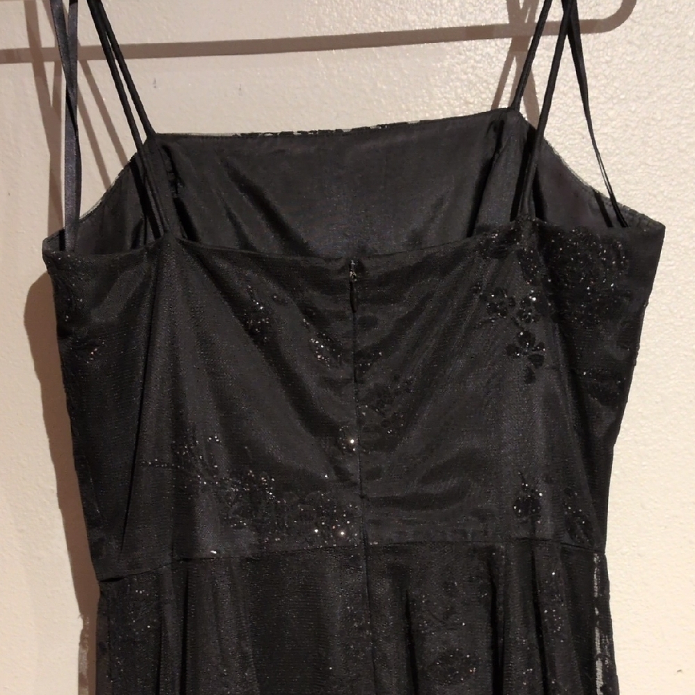 Alex Evenings Black Floral Midi Dress 4P - Picture 6 of 10